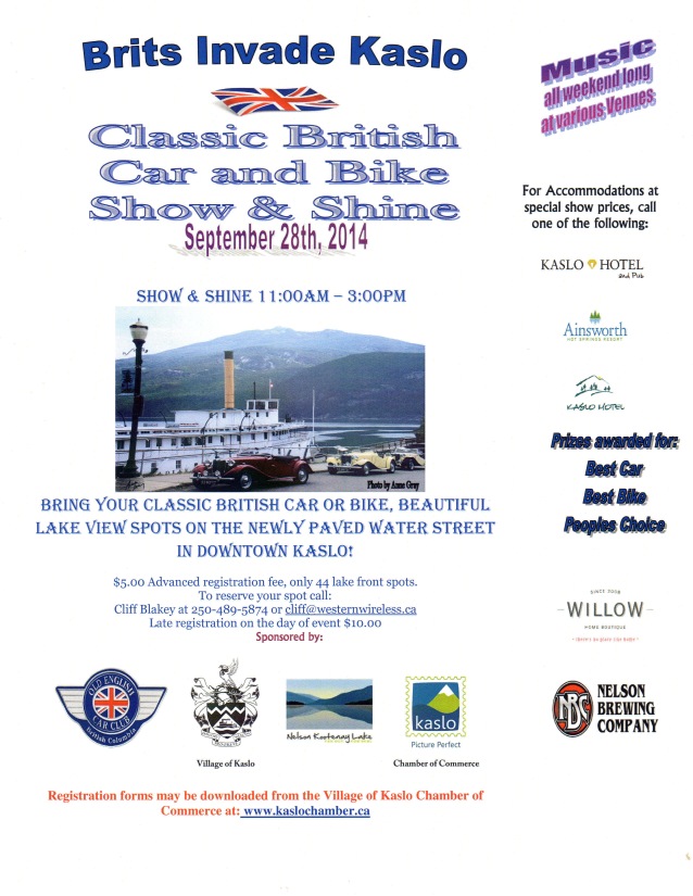 Kaslo Car Show Poster