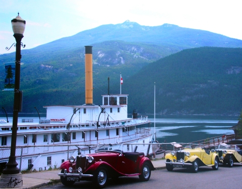 British Cars at the Moyie Kaslo by Anne Gray